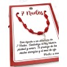 Bracelet of the 7 protection knots and Witches knot - Ruby