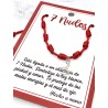 Polsera dels 7 nusos de protecció i Nus de Bruixes - Robí