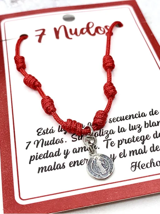 Polsera dels 7 nusos de protecció i Medalla de Sant Benet
