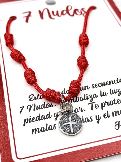 Polsera dels 7 nusos de protecció i Medalla de Sant Benet
