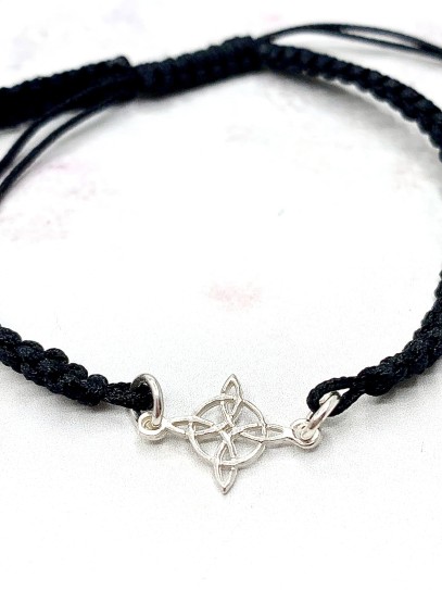 Witches Knot 'Glinda' Bracelet in Macrame and Silver