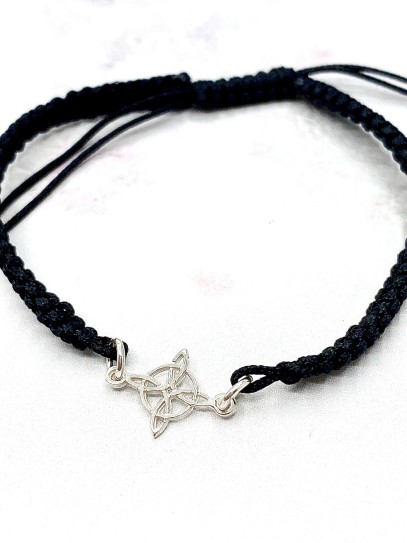 Polsera 'Glinda' de Nus de Bruixa de macramé i plata