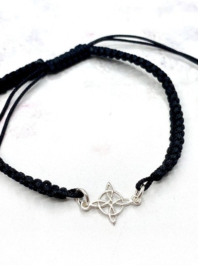 Polsera 'Glinda' de Nus de Bruixa de macramé i plata