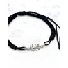 Pulsera de Cruz de Caravaca de macramé y plata