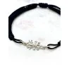 Pulsera de Cruz de Caravaca de macramé y plata