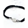 Saint Benedict Medal Bracelet in Macrame and Silver