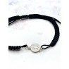Saint Benedict Medal Bracelet in Macrame and Silver