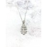 Mini Caravaca Cross Necklace in Silver