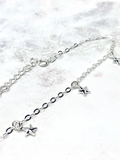 Tobillera 'Magic star' de plata