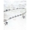 Silver 'Magic star' anklet