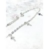 Tobillera Cruces de protección de plata