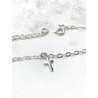 Tobillera Cruces de protección de plata