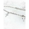 Tobillera Cruces de protección de plata