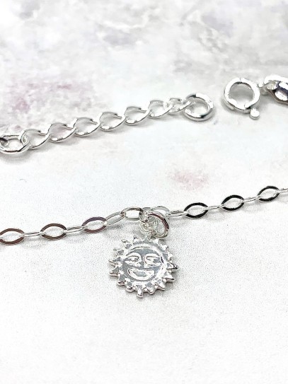 Silver 'Summer' anklet