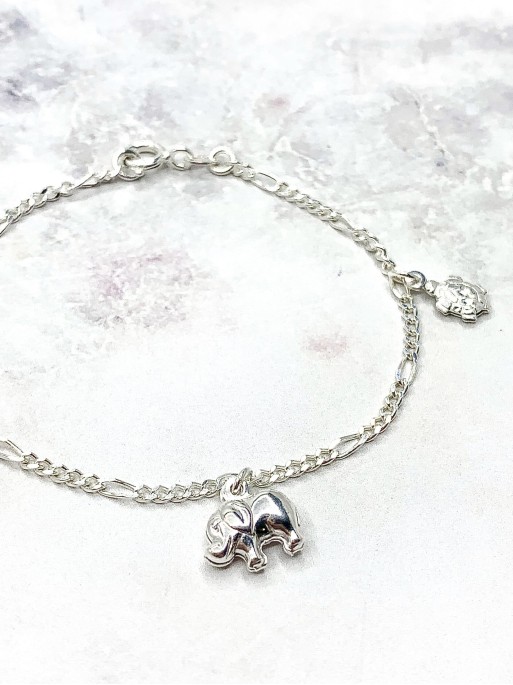 Polsera Elefant de la sort de plata