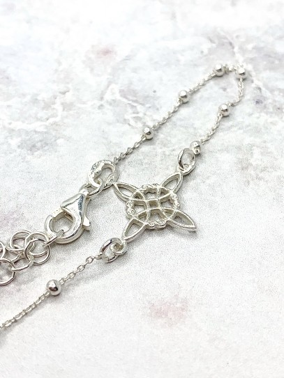Witches Knot and sterling silver balls 'Agatha' bracelet