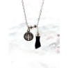 Collar doble protección de plata: Medalla de San Benito y puño de la figa