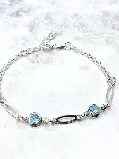 Polsera 'Eternal love' de Circonita blava
