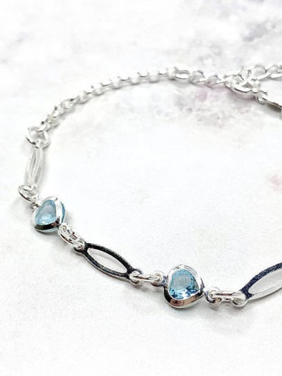 Pulsera 'Eternal love' de Circonita azul