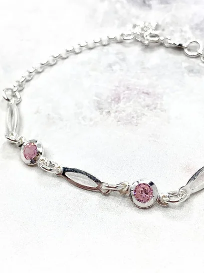 Pulsera 'Eternal love' de Circonita rosa