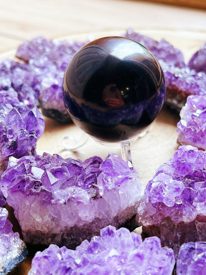 Natural Shungite Sphere 10 cm | Extreme Protection