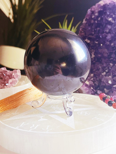 Natural Shungite Sphere 10 cm | Extreme Protection