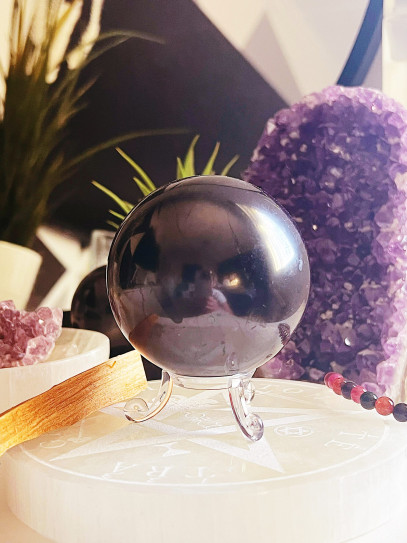 Natural Shungite Sphere 10 cm | Extreme Protection