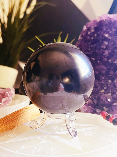 Natural Shungite Sphere 10 cm | Extreme Protection