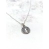 Mini St. Benedict Medal Necklace in Silver - 10mm