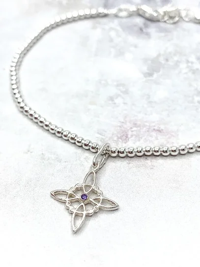 Witches Knot 'Bridget' Bracelet with Amethyst