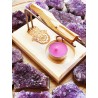 Soporte quemador de Palo Santo y Sahumerio de madera - Mano de Fátima
