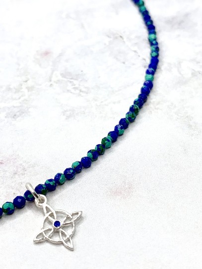 Collaret 'Glinda' de Nus Bruixes i Malaquita blava - Protecció i Purificació