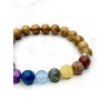 Polsera de Pal Sant amb els 7 Chakras 8 mm - Equilibri
