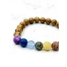 Polsera de Pal Sant amb els 7 Chakras 8 mm - Equilibri