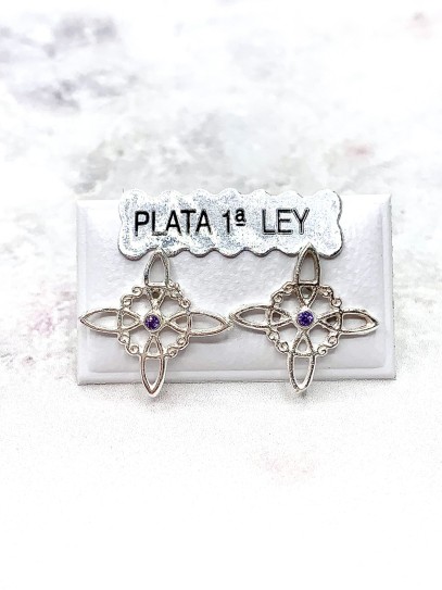 Witches Knot and Amethyst 'Bridget' earrings