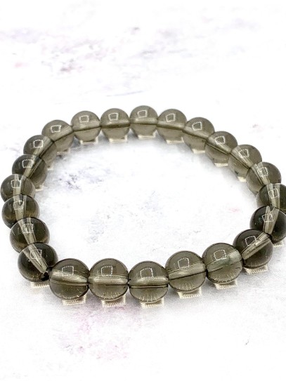 Polsera 'Asha' de Quars fumat 8mm | Treball i protecció