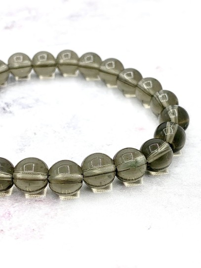 Polsera 'Asha' de Quars fumat 8mm | Treball i protecció