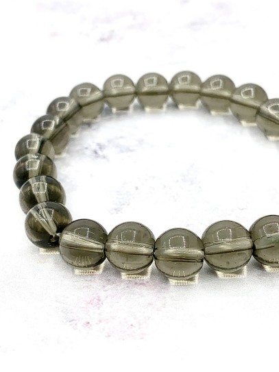 Polsera 'Asha' de Quars fumat 8mm | Treball i protecció