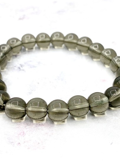 Polsera 'Asha' de Quars fumat 8mm | Treball i protecció