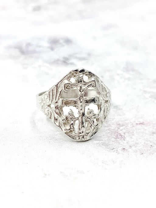 Caravaca Cross Silver Ring