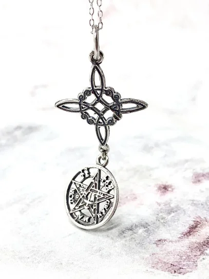 Collar 'Aristide' de Nudo Brujas y Tetragramatón - Doble protección