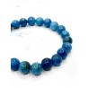 Pulsera 'Asha' de Apatito azul 8mm | Amistad y comunicación