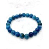 Pulsera 'Asha' de Apatito azul 8mm | Amistad y comunicación