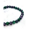 Zoisite and Ruby 'Asha' bracelet 6mm | Protection and abundance