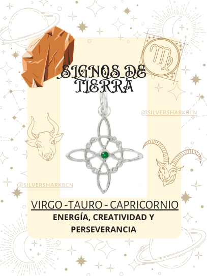 Arracades Nus de Bruixa mini de Maragda | Signes de Terra (Virgo, Taure i Capricorn)