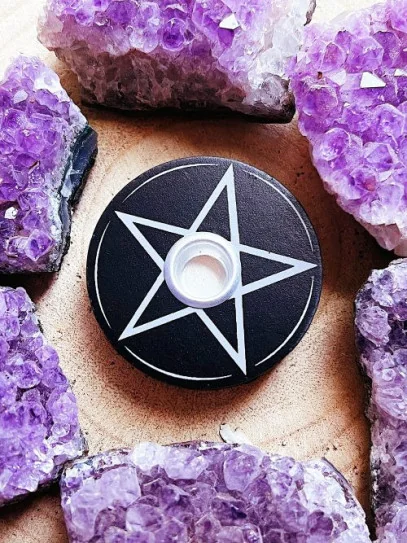Portavela de Pentagrama - Handmade