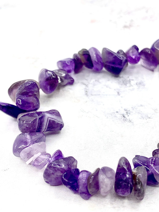 Amethyst Chip 'India' bracelet | Positive Energy and Protection
