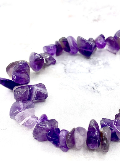 Amethyst Chip 'India' bracelet | Positive Energy and Protection