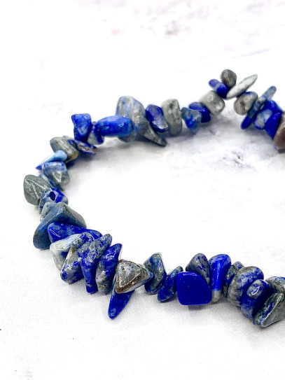 Pulsera 'India' de chip de Lapislázuli | Espiritualidad y calma