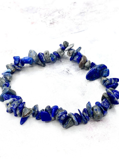 Pulsera 'India' de chip de Lapislázuli | Espiritualidad y calma